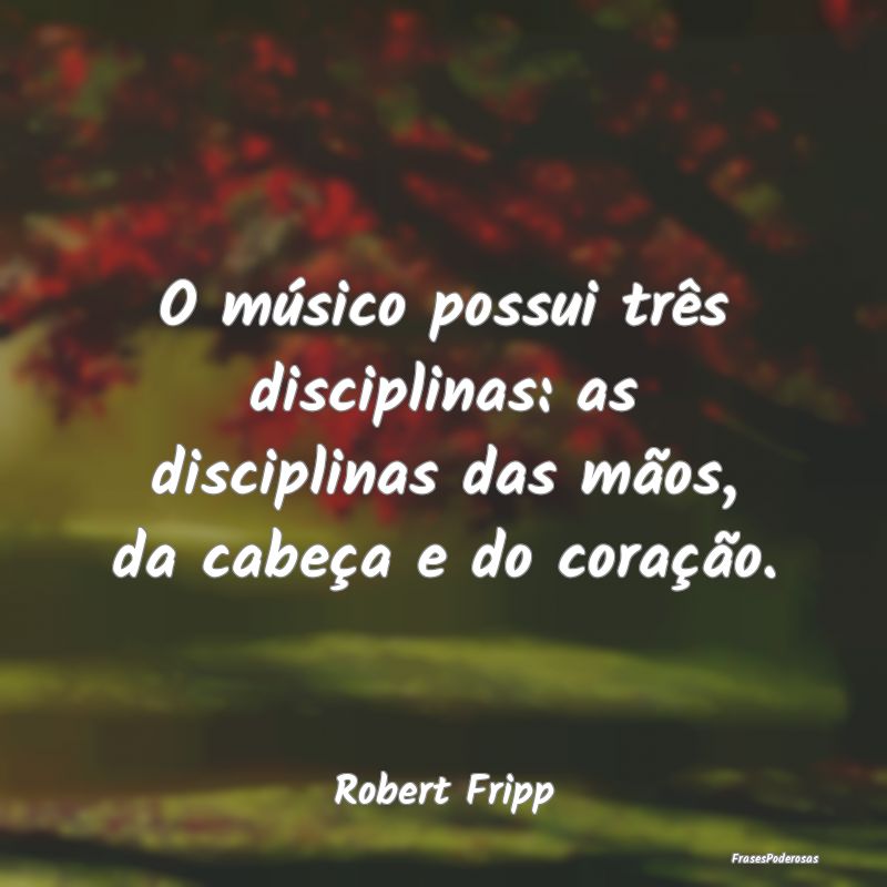 O músico possui três disciplinas: as disciplinas...