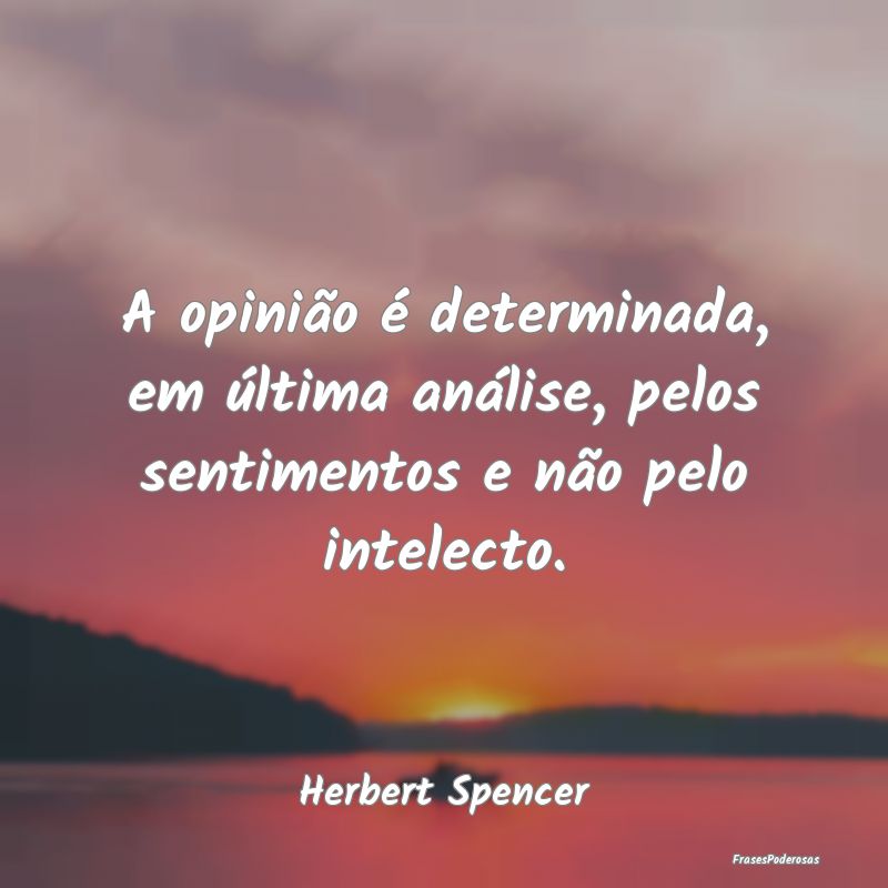 A opinião é determinada, em última análise, pe...