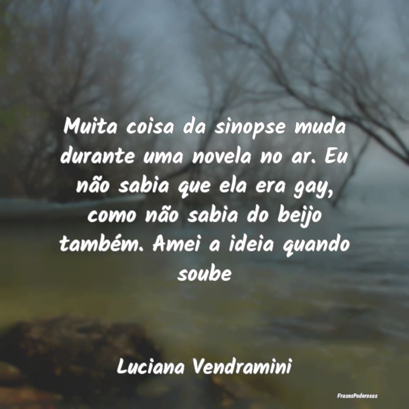 Muita coisa da sinopse muda durante uma novela no ...