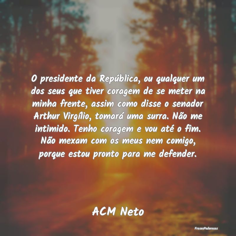 O presidente da República, ou qualquer um dos seu...